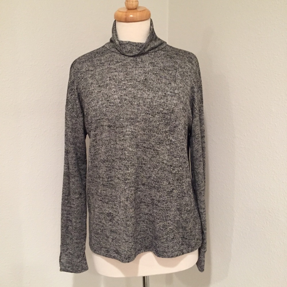 Nixon Asked Cash Heathered Sweater Dark Marled Gray Small